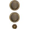 bricoleva.it Kit Serratura Porta Scorrevole Rosetta Tonda Cieca Senza Serratura, Maniglia con Serratura per Porta Scorrevole (Colore Bronzato)
