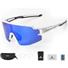 ROCKBROS Occhiali Ciclismo Uomo, Occhiali da Sole Polarizzati, UV 400, Occhiali Sportivi per Bici MTB Bicicletta Corsa, Uomo Donna