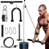Forbabe Carrucola Palestra, Cavi Palestra Home Gym con Trazione lat con Corda Palestra tTricipiti e Barra Dritta per Allenamento della Forza dell'upper Body