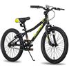 HILAND Climber Bicicletta per bambini da 20 pollici per ragazzi e ragazze di 7, 8, 9, 10, 11, 12 e 13 anni, con freni a V e doppi freni, nera