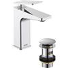 Bristan Delgado Eco Start - Miscelatore per lavabo, con scarico a scatto, cromato