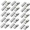 KICHOUSE 30 Pezzi Pinza Fotovoltaica Filo Cavo Morsetto Crimpers Imbracatura Tubo Rettangolare in Alluminio Fascette Metalliche Per Rimorchi Clip Di Cablaggio Silver Acciaio Inossidabile