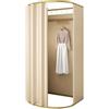 Madamera Cabina Portatile per Negozio di Abbigliamento, Cabina con Tende a Tonnellato per la Privacy, per Negozio di Abbigliamento, Shopping Mall e Uffici (Beige)