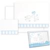 Interbaby - Lenzuola in cotone - Auto/Mosè/Navicella - Coppia elefante - Set 3 pezzi. Lenzuolo sotto + piano di lavoro + federa cuscino