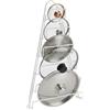Metaltex Kiwi 36.28.06 - Porta coperchi a 6 posti, Bianco, 23 x 7 x 42 cm