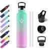 KollyKolla Borraccia Acciaio Inox 1 litro, Bottiglia Termica Senza BPA & Perdite, Borraccia Termica con Cannuccia, Riutilizzabile, Termos per Ufficio, Sport, Ciclismo, Lavoro, Palestra, Campeggio, Gym