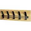 HAKU Appendiabiti da parete rovere, nero, Legno massiccio, metallo - Dim.: L 60 cm x A 20 cm x P 10 cm, Stile: Moderno