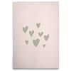 A.S. Création DD132841 - Stampa su tela per cameretta dei bambini, motivo: cuore, colore beige, verde, 40 x 60 cm