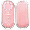 OFF WE GO Cover Chiave Guscio Chiavi Custodia Chiave per Fiat 500 Lancia Ypslon Brava Bravo Cabrio Nuova Doblo Ducato Grande Punto Panda Qubo Ulysse Coprichiave Macchina TPU Copri Chiavi, Rosa