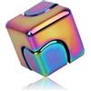 FENGCHUANG Fdget Spinner 2 in 1 in metallo per bambini e adulti, giocattolo antistress, mini gadget cool per alleviare lo stress (multicolore)