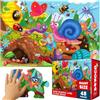 QUOKKA Puzzle Grandi Bambini 2 3 4 Anni - 60x90 cm Puzzle 48 Pezzi Gigante da Pavimento Bambini 5 6 Anni - Grande Giocattolo con Insetti - Educativo Regalo per Ragazzi e Ragazze dai 2 ai 6