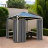 Generico Tende per gazebo esterno 160x260 cm in Tela - Tende da sole a caduta per Balcone, Terrazzo, Giardino - Tenda gazebo con Passanti Rinforzati - Tenda da Giardino Impermeabile (1 Pannello - ANTRACITE)