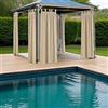 Generico Tende per gazebo esterno 160x260 cm in Tela - Tende da sole a caduta per Balcone, Terrazzo, Giardino - Tenda gazebo con Passanti Rinforzati - Tenda da Giardino Impermeabile (1 Pannello PANNA)