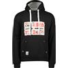 Geographical Norway Gpepe2 Men Felpa con Cappuccio, Nero, XXL Uomo