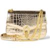 Amazon Essentials Borsa a Tracolla con Catena Donna, Coccodrillo Finto Oro, Taglia Unica