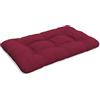 POKAR Cuscino-sedile Imbottito 120x80x12cm per Divano da Giardino, fodere asportabile e lavabile, per Bancali, comoda Seduta per Interno ed Esterno, DYI - fai da te, senza Pallet, Rosso Scuro