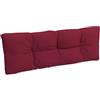POKAR Cuscino-schienale Imbottito 120x40cm per Divano da Giardino, fodere asportabile e lavabile, Spalliera per Bancali, Interno ed Esterno, DYI - fai da te, senza Pallet, Rosso Scuro