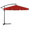 FRANKYSTAR Ombrellone Retrattile 3x3 da Giardino per Esterni con Braccio Laterale rotabile 360°, Struttura Inossidabile Anti-Strappo Resistente ai Raggi UV e con feritoie di areazione (Rosso)