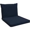 POKAR Cuscini per Divano Cuscini Sedie Cuscino da Giardino Set di 2 (1x Cuscino Seduta 40x40x5 cm + 1x Cuscino Schienale 50x40x15 cm), Blu Scuro