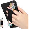 MoKo Cinturino di Sicurezza per 6-8 Kindle eReaders Fire Tablet - Kobo/Voyaga/Sony Kindle E-Book Tablet, Cinturino Nero da Mano Versatile ad Alta Elasticità Supporto Antiscivolo, Fiori
