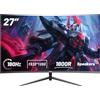 LXZ Curved Gaming Monitor 27 pollici PC Monitor 180Hz, Full HD 1080P Frameless 1800R Gaming Display con FreeSync e tecnologia Eye-Care, DP, porta HDMI - Nero