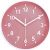 Topkey 8 Orologio Da Parete Rotondo Silenzioso A Lettura Facilitata Di Grandi Numeri Cucina Moderna Orologio Da Parete Decorativo Nonticking Per Camera Da Letto Ufficio Scuola-Rosa