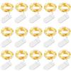 BROTOU Confezione da 15 Catene Luminose LED a Batteria, 2M/20 Mini Catena Luminosa LED per Interni ed Esterni DIY Piccole Catene Luminose con Batteria Impermeabili per Natale, Camera da Letto, Festa