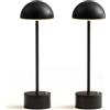 tomons Lampada da Scrivania LED Senza fili Ricaricabile, Dimmer touch 2700-5000K, Controllo Touch, Lampada da Tavolo per Giardino, Tavolo da Pranzo, Camera da Letto e Studio