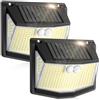 CZHHMART Lampada solare per esterni, rilevatore di movimento: 248 LED solare per esterni, proiettore con sensore di movimento, 3 modalità a 270°, illuminazione di sicurezza, senza fili, IP65, impermeabile, per