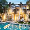 ZOTOYI 80FT IP65 Catena Luminosa Esterno LED - Luci da Esterno Giardino con 23+2 S14 Lampadine per Matrimoni e feste in giardino, Dehor di ristoranti/bar, Decorazioni per Piante e Pergolati