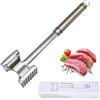 Batticarne In Acciaio Inox A Doppio Lato | 48 Lame Per Intenerire Bistecche, Pollo, Pesce | Manico Ergonomico Antiscivolo