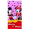 CARTOON Telo mare Minnie e Topolino Disney asciugamano piscina spiaggia in microfibra per bambini 140 x 70 cm