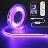 OULARA 5V USB RGB COB LED Striscia1M con Controller BT Smart APP,Striscia Luminosa Cambia Colore con 600LEDs/M,Striscia LED Flessibile Multicolore per TV,Camera da letto,Festa decorazione fai da te