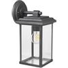 MULANDI Applique da Parete per Esterni, Lampadina E27 Max 25W (Non Inclusa), IP65 ImpermeabileCorpo in Alluminio, Diffusore in Vetro, Lampada da Esterno a Parete con Paralume in Vetro Trasparente