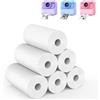 Riosin 6 Rotoli Macchina Fotografica Bambini, Stampante Fotografica HD Stampa Termica Carta Rotoli di Stampa Adatto per la Maggior Parte dei Bambini Fotocamera Istantanea (Bianco-6)