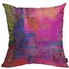 HOSNYE Art Abstract Throw Federa per cuscino in cotone fucsia, magenta, rosa, rosso, giallo, verde e blu per divano letto, divano, auto, vita 50,8 x 50,8 cm