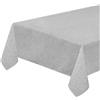 emmevi Tovaglia Tavolo Cucina Antimacchia Bordata Plastificata Copritavolo 135x135 Cm Grigio Pastello