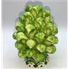 SICILIA BEDDA CAPACI Pigna Siciliana in Ceramica di Caltagirone Decorativa - H 11/12 cm - Verde Chiaro - Mod. Gambo Decorato Casuale