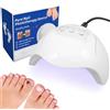 Qunkun Laser per Funghi delle Unghie, Trattamento Rapido e Intenso, Dispositivo ad Alta Efficienza per Terapia della Luce (Bianco)