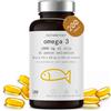 NUTRABETTER Omega 3 Olio di Pesce da 2000 mg | 200 Capsule Softgel | 600 mg omega - 3 Puro + Vitamina E | Cuore, Vista, Funzione Cerebrale | Qualità Testata | Fish Oil Omega3 | Integratore Omega 3