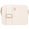 Tommy Hilfiger Donna Borsa a Tracolla Logotape Camera Bag Tracolla Larga, Beige (Sugarcane), Taglia Unica
