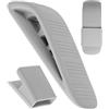 Your Day Mate Cunei fermaporta con supporto, 2 pz, in Grigio, in silicone, flessibili e antiscivolo, paracolpi per porte in ambienti interni ed esterni, protezione per pareti, set di cunei fermaporta con supporto