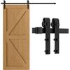 ETIASQSA 200CM/6.6FT Kit per Porta Scorrevole Binario per Porta Scorrevole Kit Nero Porta Scorrevole Kit Accessori per Porta Singola Scorrevole