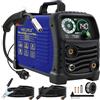 VELPAX 140A Saldatrice A Filo Continuo Senza Gas, 3 in 1 MIG/ARC/Lift TIG IGBT Inverter Saldatore con Smart Digital LED Dispaly di filo animato 0,8 mm per principianti e saldatori professionisti