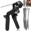 BAIFULAI Attrezzo per fascetta: pinza e pistola con 100 fascette in acciaio inox 200 mm x 4,6 mm, per bloccare e tagliare fascette metalliche