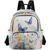 Mnsruu Zainetto estivo floreale con farfalle, da donna, da viaggio, casual, per tutti i giorni, Olio di farfalle floreali estive, S