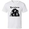 ddAWESDXZ Rainbow Band Music Heavy Metal Rock N Roll Cool T Shirt White L