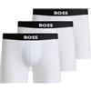 BOSS BoxerBr 3P One, Breve Boxer Uomo, Bianco 100, XL