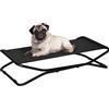 PawHut Brandina per Cani di Taglia Piccola e Media Rialzata in Acciaio e Tessuto Traspirante, 111x65.5x19cm, Nero