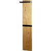 HAKU Appendiabiti da parete rovere, nero, Legno massiccio, metallo - Dim.: L 35 cm x A 175 cm x P 25 cm, Stile: Moderno
